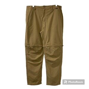 Simms Khaki Convertible Nylon Blend Shorts Pants Fishing Hiking Pants Size 38